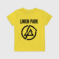 Футболка хлопковая детская Linkin Park, цвет: желтый