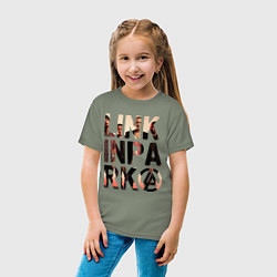 Футболка хлопковая детская Linkin Park, цвет: авокадо — фото 2