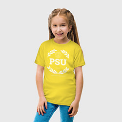 Футболка хлопковая детская PSU, цвет: желтый — фото 2