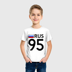 Футболка хлопковая детская RUS 95, цвет: белый — фото 2