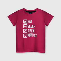 Детская футболка Eat, Sleep, Apex, Repeat