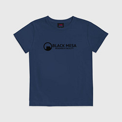 Футболка хлопковая детская Black Mesa: Research Facility, цвет: тёмно-синий
