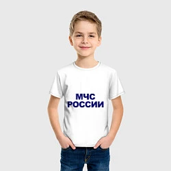 Футболка хлопковая детская МЧС России, цвет: белый — фото 2