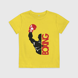 Футболка хлопковая детская Boxing, цвет: желтый