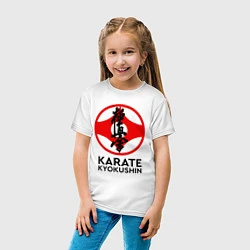 Футболка хлопковая детская Karate Kyokushin, цвет: белый — фото 2