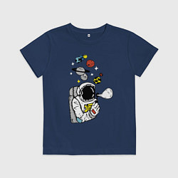 Футболка хлопковая детская Cosmos, цвет: тёмно-синий