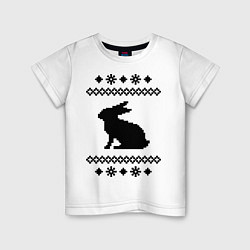 Детская футболка Узор с зайцем