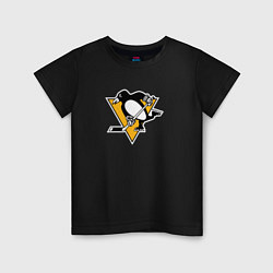 Футболка хлопковая детская Pittsburgh Penguins: Evgeni Malkin, цвет: черный