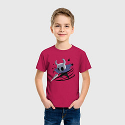 Футболка хлопковая детская Hollow Knight, цвет: маджента — фото 2
