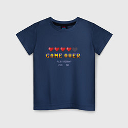 Детская футболка Game over pixels