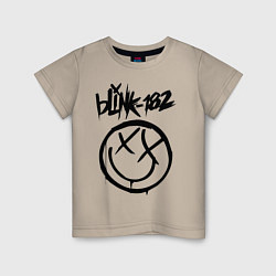 Футболка хлопковая детская BLINK-182, цвет: миндальный