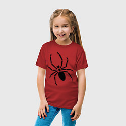 Футболка хлопковая детская Страшный паук, цвет: красный — фото 2