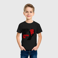 Футболка хлопковая детская Green Day: American idiot, цвет: черный — фото 2