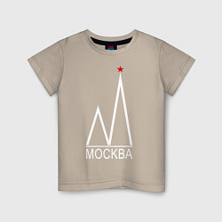 Детская футболка Москва-белый логотип-2