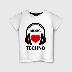 Детская футболка Techno Music is Love