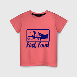 Детская футболка Shark fast food