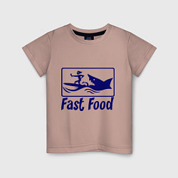 Детская футболка Shark fast food