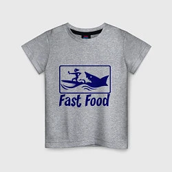 Детская футболка Shark fast food