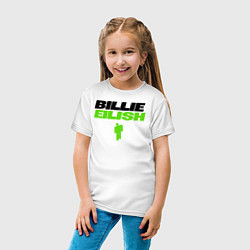 Футболка хлопковая детская Billie Eilish: Bellyache, цвет: белый — фото 2