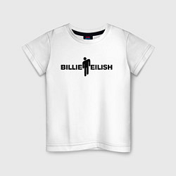 Футболка хлопковая детская BILLIE EILISH: White Fashion, цвет: белый