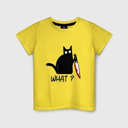 Детская футболка What cat