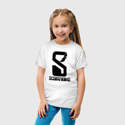 Футболка хлопковая детская Scorpions logo, цвет: белый — фото 2