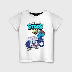 Футболка хлопковая детская BRAWL STARS 8-BIT, цвет: белый