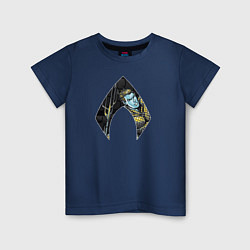 Футболка хлопковая детская Aquaman, цвет: тёмно-синий