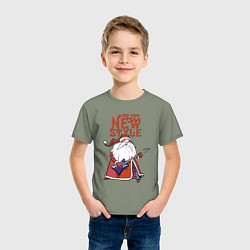 Футболка хлопковая детская New Year - new style!, цвет: авокадо — фото 2