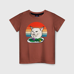 Детская футболка Woman yelling at a cat