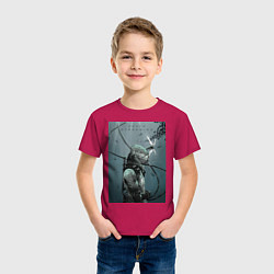 Футболка хлопковая детская Death Stranding, цвет: маджента — фото 2