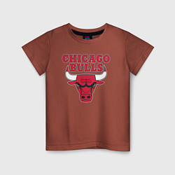 Футболка хлопковая детская CHICAGO BULLS, цвет: кирпичный