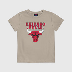 Футболка хлопковая детская CHICAGO BULLS, цвет: миндальный