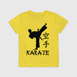 Футболка хлопковая детская Karate craftsmanship, цвет: желтый