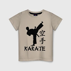 Футболка хлопковая детская Karate craftsmanship, цвет: миндальный
