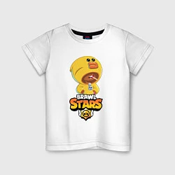 Футболка хлопковая детская BRAWL STARS SALLY LEON, цвет: белый