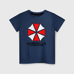 Футболка хлопковая детская UMBRELLA CORP, цвет: тёмно-синий