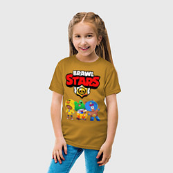 Футболка хлопковая детская BRAWL STARS, цвет: горчичный — фото 2