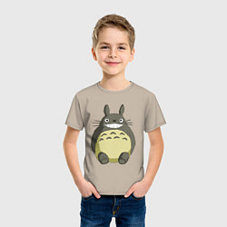 Футболка хлопковая детская Тоторо, цвет: миндальный — фото 2