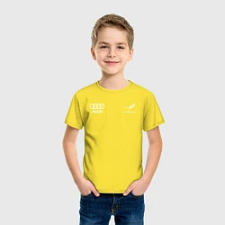 Футболка хлопковая детская Audi Quattro, цвет: желтый — фото 2