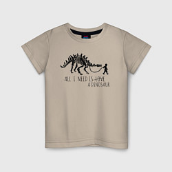 Детская футболка All a need is dinosaur