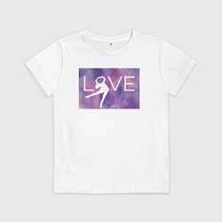 Футболка хлопковая детская LOVE, цвет: белый