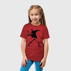 Футболка хлопковая детская Banksy, цвет: красный — фото 2