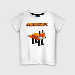 Детская футболка Minecraft - лиса