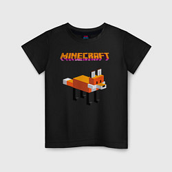 Детская футболка Minecraft - лиса