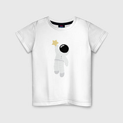 Детская футболка Космонавт и звезда