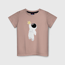 Детская футболка Космонавт и звезда
