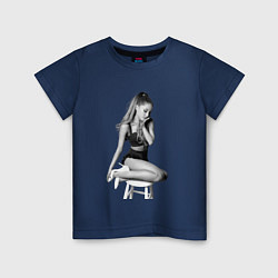 Футболка хлопковая детская ARIANA GRANDE, цвет: тёмно-синий