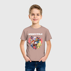 Футболка хлопковая детская UNDERTALE, цвет: пыльно-розовый — фото 2