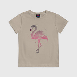 Футболка хлопковая детская Flamingo, цвет: миндальный